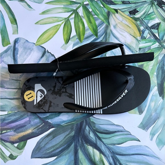 Quiksilver flip flops - Black NWOT - Picture 6 of 6